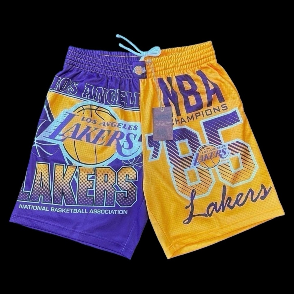Lakers (Mitchell & Ness) Drawstring Shorts (XL)